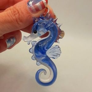 Seahorse Glass Pendant